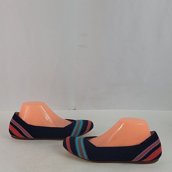 Rothys Merino Navy Ribbon Stripe Flats Women's shoes - Picture 3 of 16